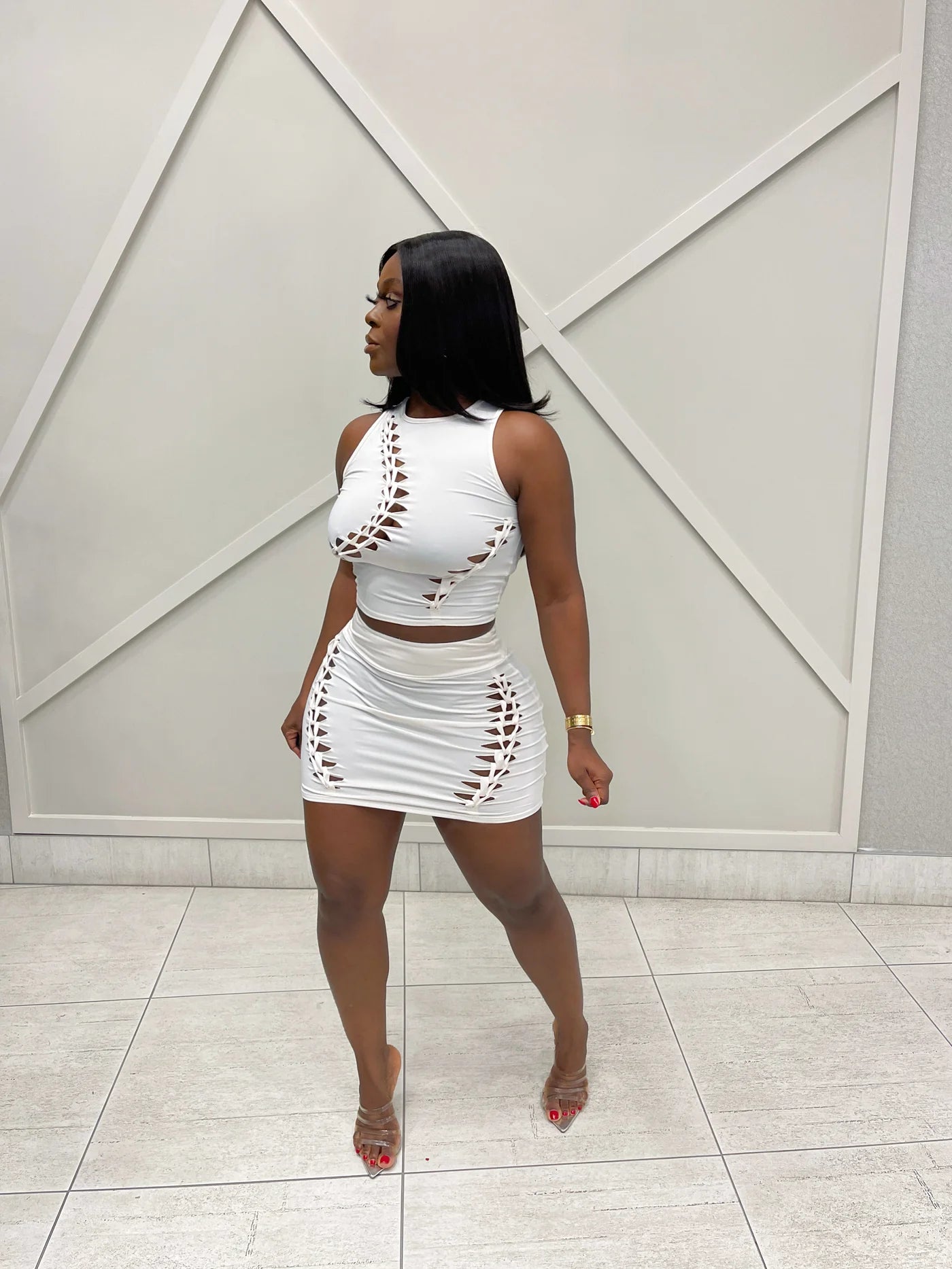 Fitted Cropped Tank Top two Pieces