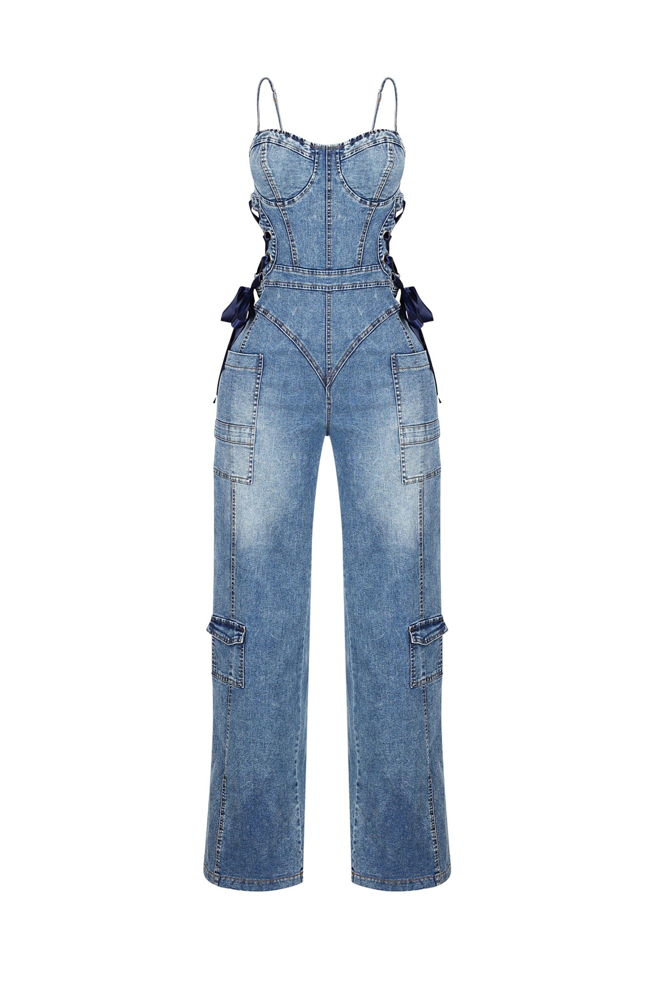 Denim sexy jumpsuit