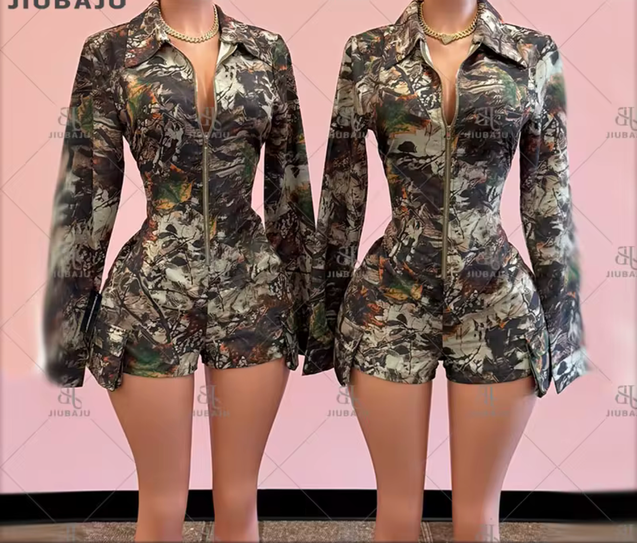 Camo Romper Brown /Combo